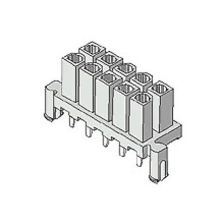 MOLEX Rectangular Power Connector, 18 Contact(S), Female, Solder Terminal, Receptacle 444751821